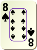 Bordered Eight Of Spades Clip Art